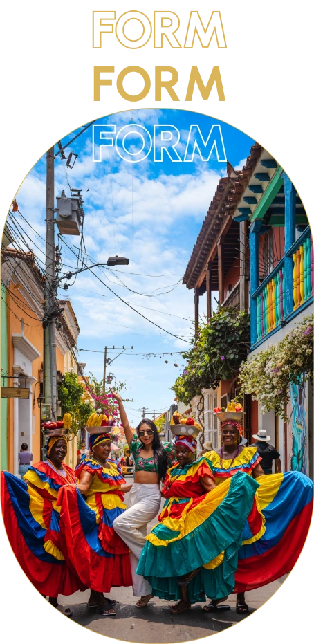 image with palenqueras in Cartagena de Indias